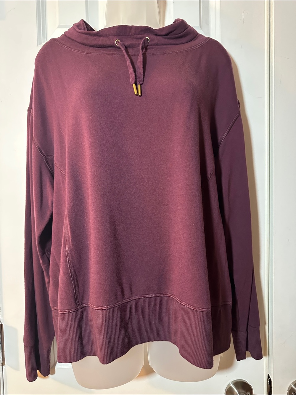 Soma Maroon Relaxed Drawstring Hoodie